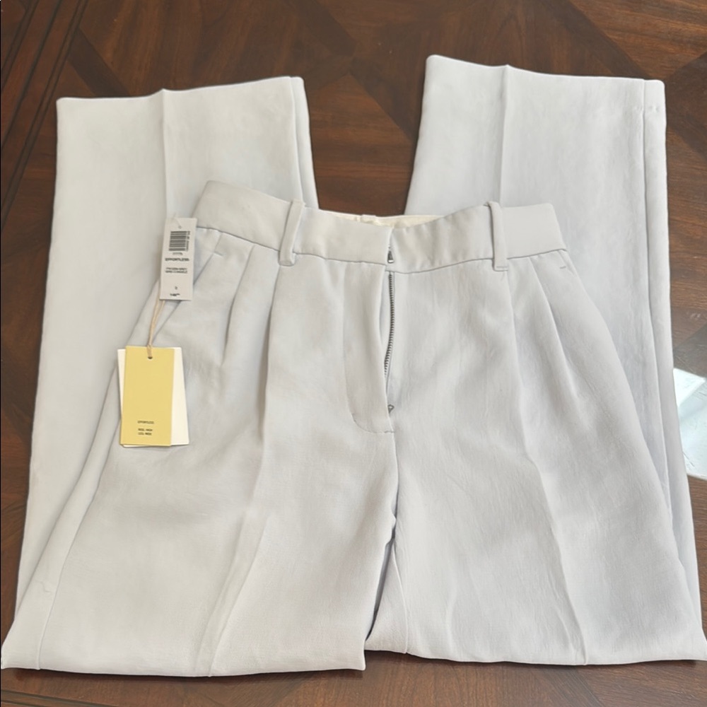 Wilfred Gray Dress Pants Flat Front Straight Leg